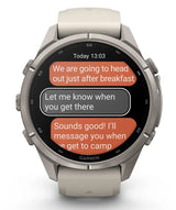 Garmin Fenix 9 Pro Inreach Lte 43mm Titanio Con Correa De Silicona En Blanco