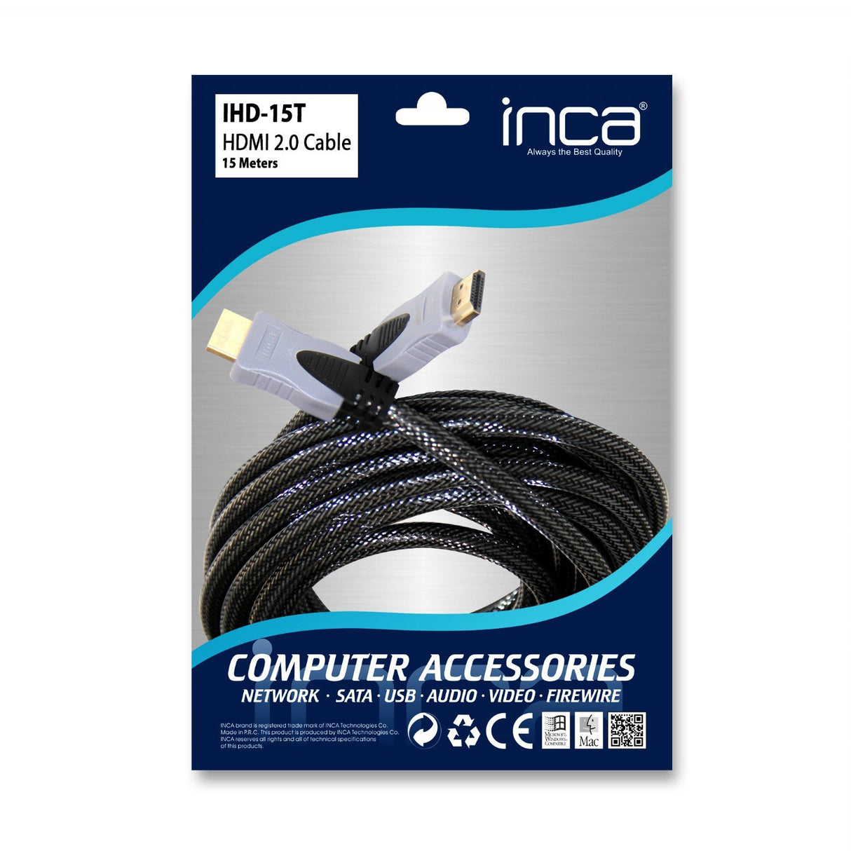 EAN 8681949012693 - Inca IHD-15T cable HDMI 15 m HDMI tipo A (Estándar) Gris imagen 7