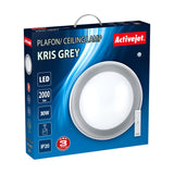 Plafon Led Activejet Aje-Kris Grey + Mando A Distancia