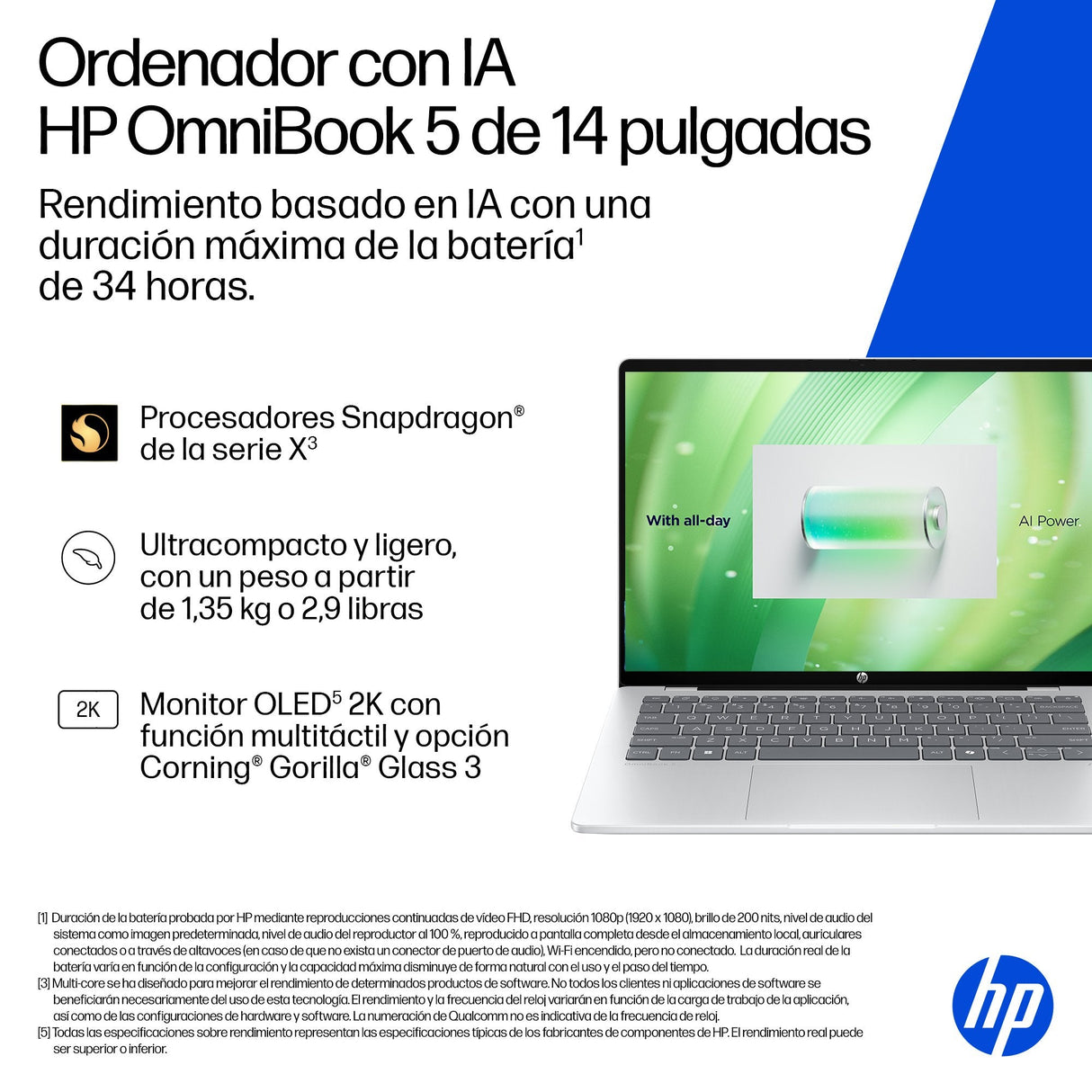 Portátil Hp Omnibook 5 Ia 14 He0001nsx X1 26 100 16gb Ssd 512gb 14 " W11h