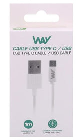 EAN 3303170097786 - T'nB WTCUSB1 cable USB 1 m USB C USB A Blanco imagen 3