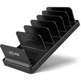 Soporte Múltiple Inline Con 6 Compartimentos Para Escritorio / Estante, Negro
