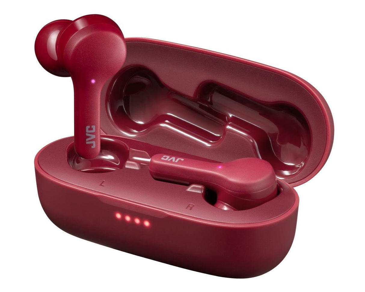 Auriculares Bluetooth Jvc Ha-A8t Con Estuche De Carga Autonomía 6h Rojos