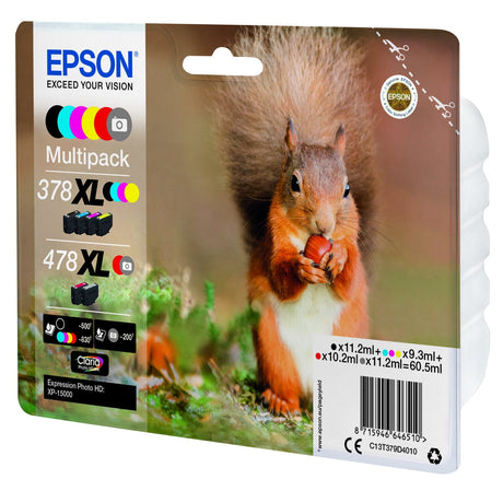 EAN 8715946646510 - Epson Squirrel 478XL cartucho de tinta 1 pieza(s) Original Alto rendimiento (XL) Negro, Cian, Magenta, Am imagen 4