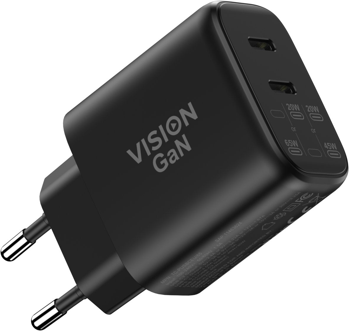 Vision Usb-C 65w Charger With Eu Plug