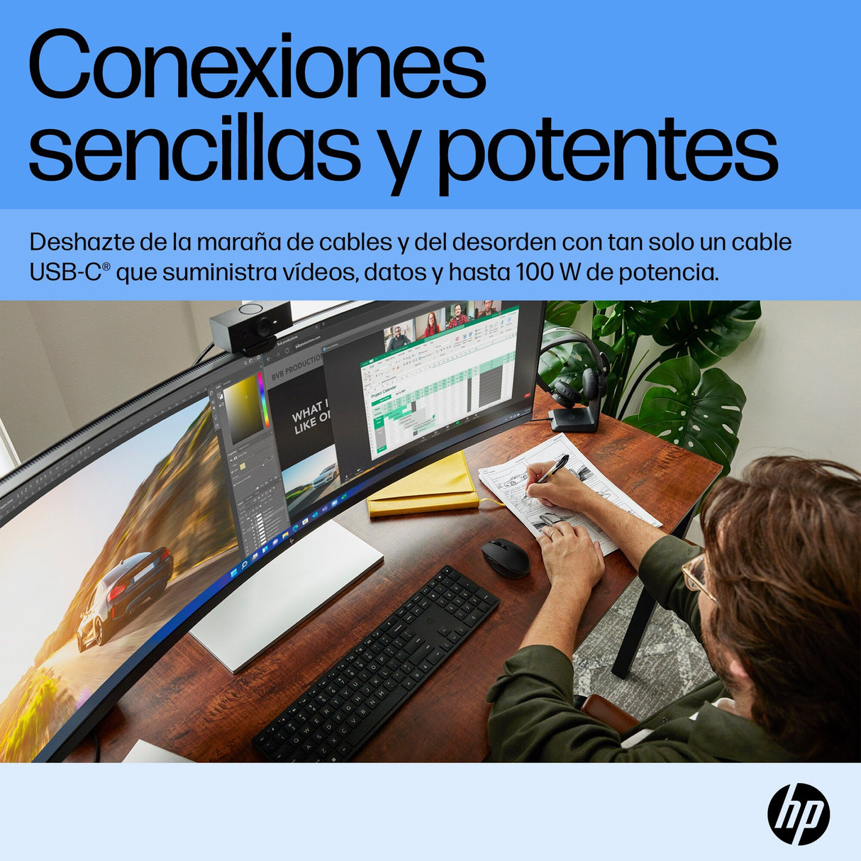 EAN 0196786293856 - HP E45c G5 DQHD Curved Monitor pantalla para PC 113 cm (44.5") 5120 x 1440 Pixeles Dual QHD LCD Negro imagen 12