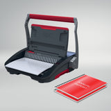 Gbc Combbind Cb25, Kamm-Bindegerät, Manuell, 390 Hojas, Negro, Rojo
