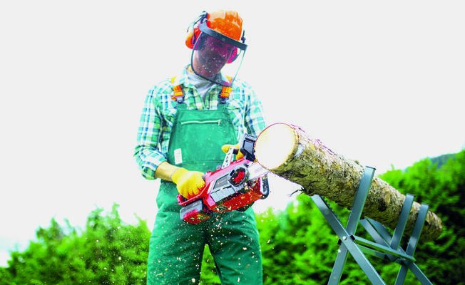 Motosierra A Batería Einhell Ge-Lc 18 Li Kit, 18volt, Motosierra Eléctrica (Rojo/Negro, Batería De Iones De Litio De 3,0 Ah) 4501760