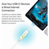 Adaptador Techly Usb 3.1 Tipo C Rj45 10/100/1000, Blanco