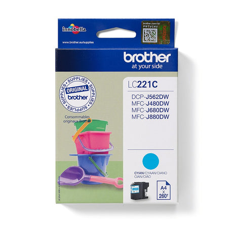 EAN 4977766747325 - Brother LC221C cartucho de tinta 1 pieza(s) Original Cian imagen 1