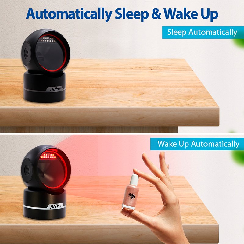 Avpos Avp-M680-2d Lector De Codigos De Sobremesa - Escaneo Automatico - Lectura De Codigos 1d, 2d Y Qr - Usb Y Serie -