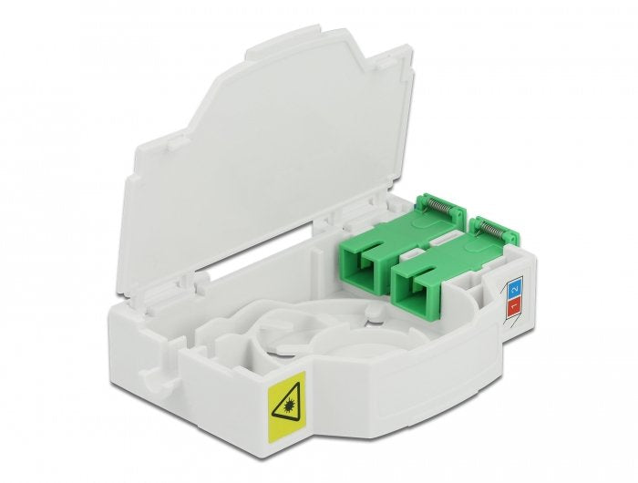 Caja De Conexiones Fo Para Carril Din Delock 2 X Sc Simplex O Lc Duplex