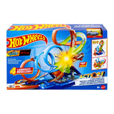 Hot Wheels Hot Wheels 4 Loopings Juego De Pistas Crash Danger, Pista De Carreras Hxr70