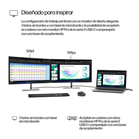 EAN 5715328014718 - HP Series 5 Pro 23.8 inch FHD No Stand Monitor - 524pf pantalla para PC 60,5 cm (23.8") 1920 x 1080 Pixel imagen 7