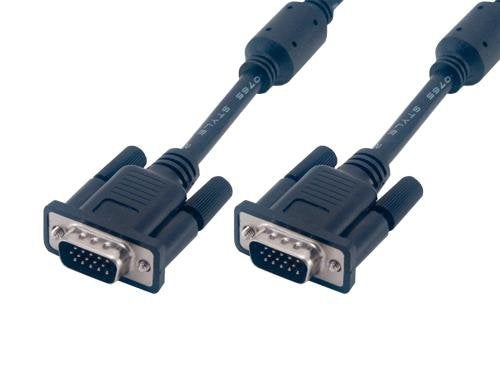 Mcl - Cable Svga Hd15 Macho / Macho Surblindã© 3 Coax + 9 Fils - 20m Negro