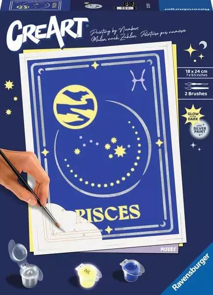 Ravensburger Creart - Signo Zodiacal Piscis, Pintura 23735
