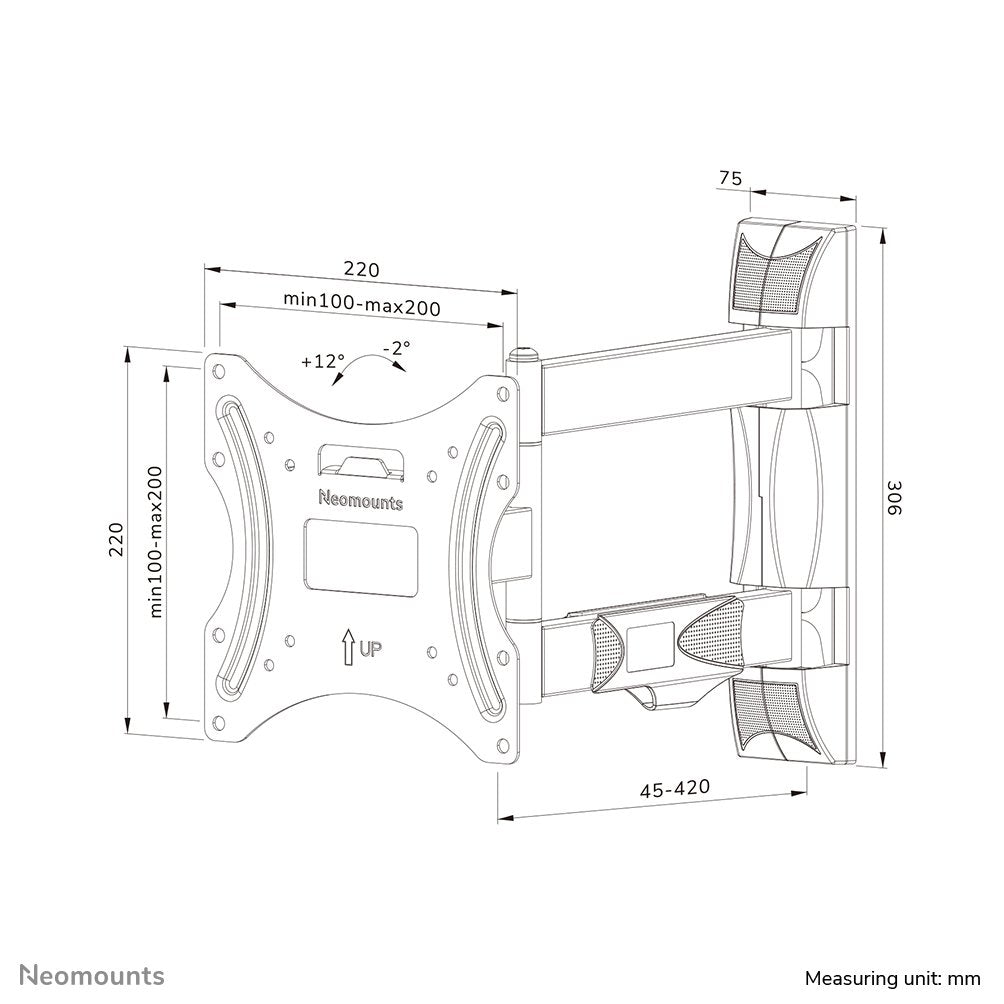 EAN 8717371448684 - Neomounts WL40-550BL12 soporte para TV 139,7 cm (55") Negro imagen 17