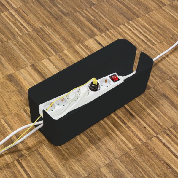 Logilink Kab0077 Organizador De Cables Universal Caja De Cables Negro 3 Pieza(S)