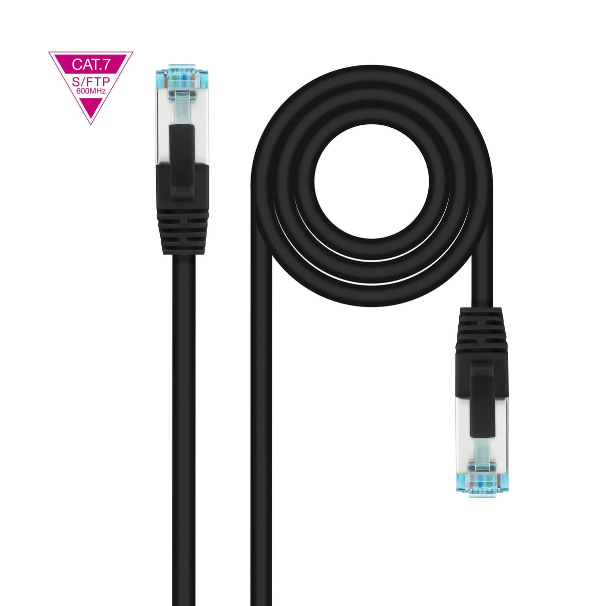 EAN 8433281011618 - Nanocable 10.20.1700-BK cable de red 0,5 m Cat7 SF/UTP (S-FTP) imagen 1