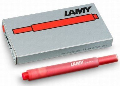 Lamy Cartucho T10 Red Recambio 825 Para Pluma Tinta Rojo Caja 5u