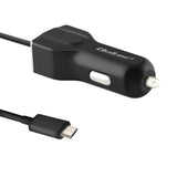 Qoltec 50143 Cargador De Coche   12v-24v   5v 3.4a   Usb + Micro Usb