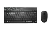 Rapoo Cableloses Multi-Mode-Deskset 8000m Qwertz Keyboard + Mouse Black