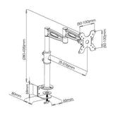Soporte De Escritorio Giratorio Techly Ica-Lcd 502bk Para Monitores Lcd De 13-27" Hasta 6kg
