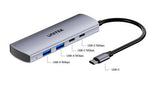 Unitek 4w1 Usb-C 10 Gbps  2x Usb-A  2x Usb-C