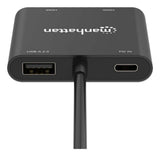 EAN 766623154321 - Manhattan 154321 adaptador de cable de vídeo 0,15 m USB Tipo C 2 x HDMI Negro imagen 8