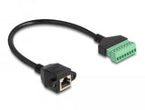 Delock Rj45 Cable Cat.6 Buchse Zu Terminalblock Adapter Zum Einbau 30 Cm 2-Teilig