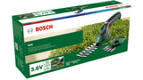Bosch Isio Tijera De Césped Inalámbrica 8 Cm 3,6 V Ión De Litio Negro, Verde