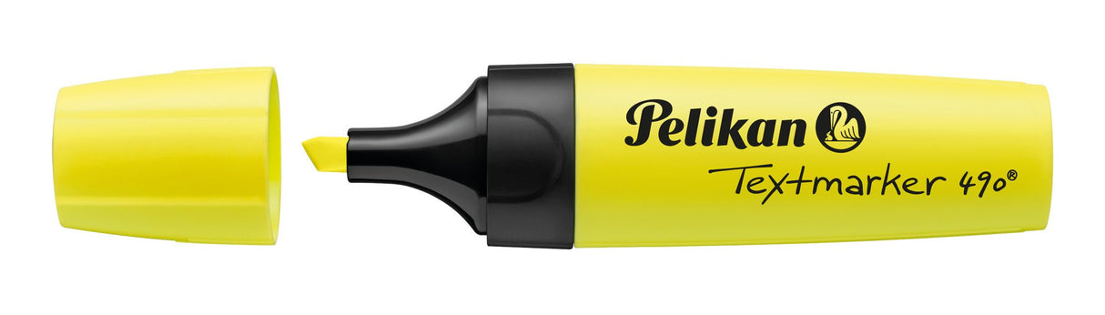 Pelikan Textmarker 490, Leuchtamarillo, 10 Mück Faltschachtel