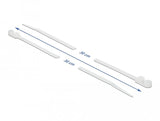Delock Cablebinder Mit Befestigungsöse L 300 X B 4,8 Mm Weiss 10 Stück