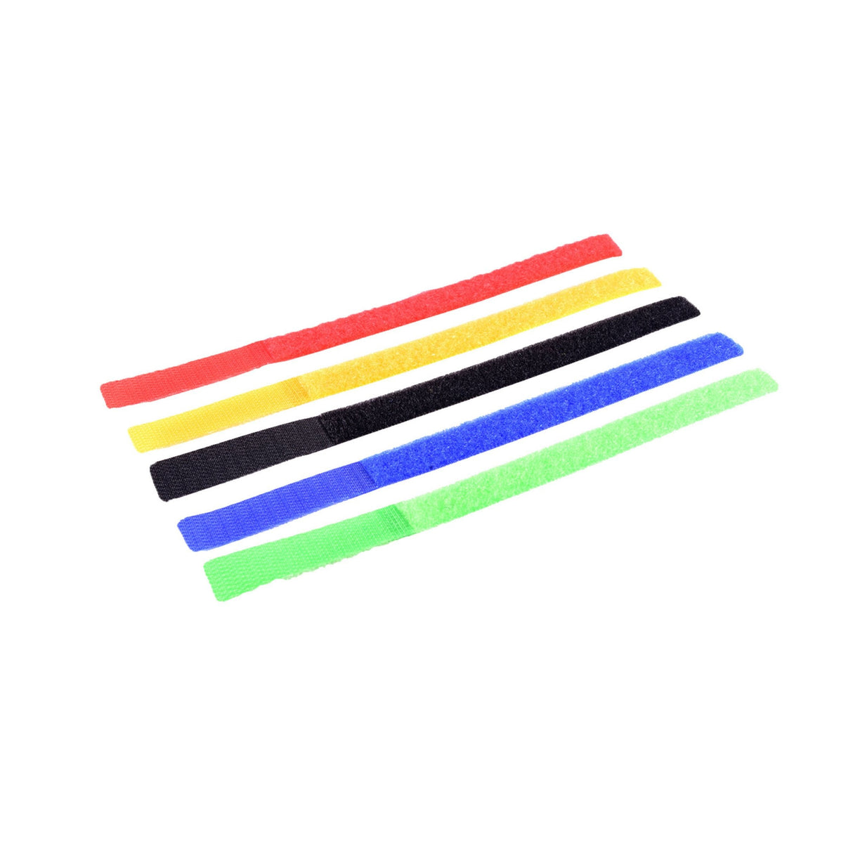 S-Conn 18-10003 Presilla Bridas Adherentes Para Cables Velcro Negro, Azul, Verde, Rojo, Amarillo 5 Pieza(S)