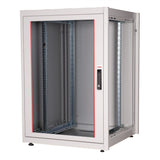 Roline 19-Zoll Netzwerkschrank Basic 22 He, 800x800 Bxt Glastr Grau