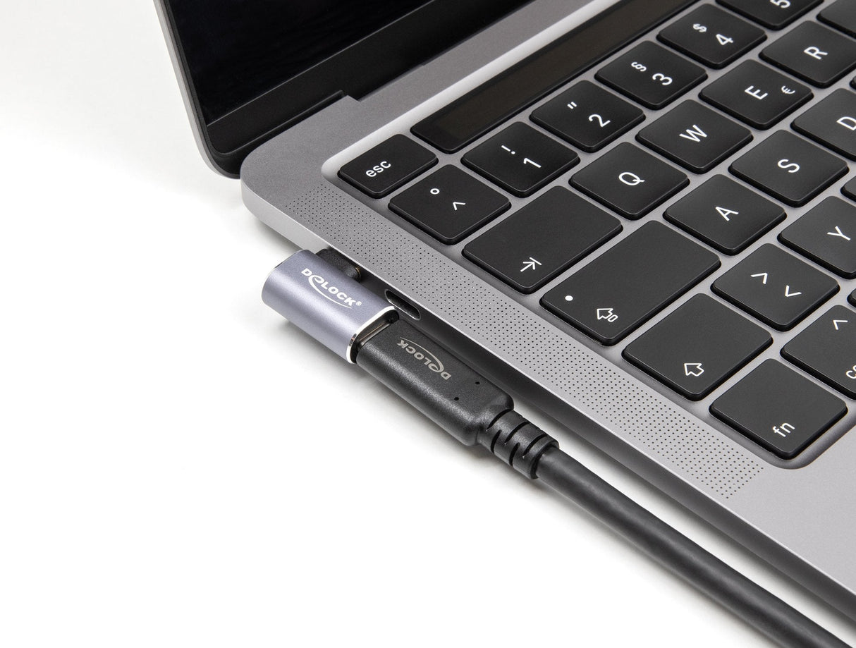 Delock 60287 Usb Adaptador 40 Gbps Usb Type-C Pd 3.1 240 W Macho A Puerto Hembra Sesgado Hacia La Izquierda Y Hacia La Derecha 8k 60 Hz Metal