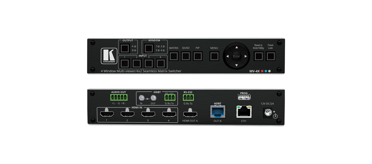 Kramer Electronics Mv-4x Matriz De Conmutación Av 12 W