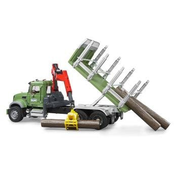 Bruder Bruder Camión Forestal Mack Granito Con Grua Y Troncos 02824