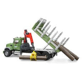 Bruder Bruder Camión Forestal Mack Granito Con Grua Y Troncos 02824