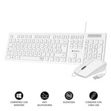 Teclado Y Ratón Subblim Combo Business Slim Silencioso Blanco Español