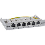 Inline® Patch Panel Cat.6a 0.5u 6-Port, For Table/Wall/Rail, With Dust Projoection, Gris