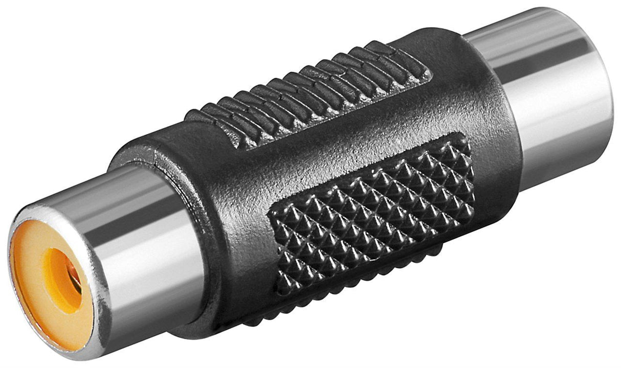 Adaptador 1xrca H A 1xrca H Negro Plastico (Precio Unitario Venta Minima 10 Uniades