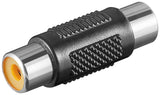 Adaptador 1xrca H A 1xrca H Negro Plastico (Precio Unitario Venta Minima 10 Uniades