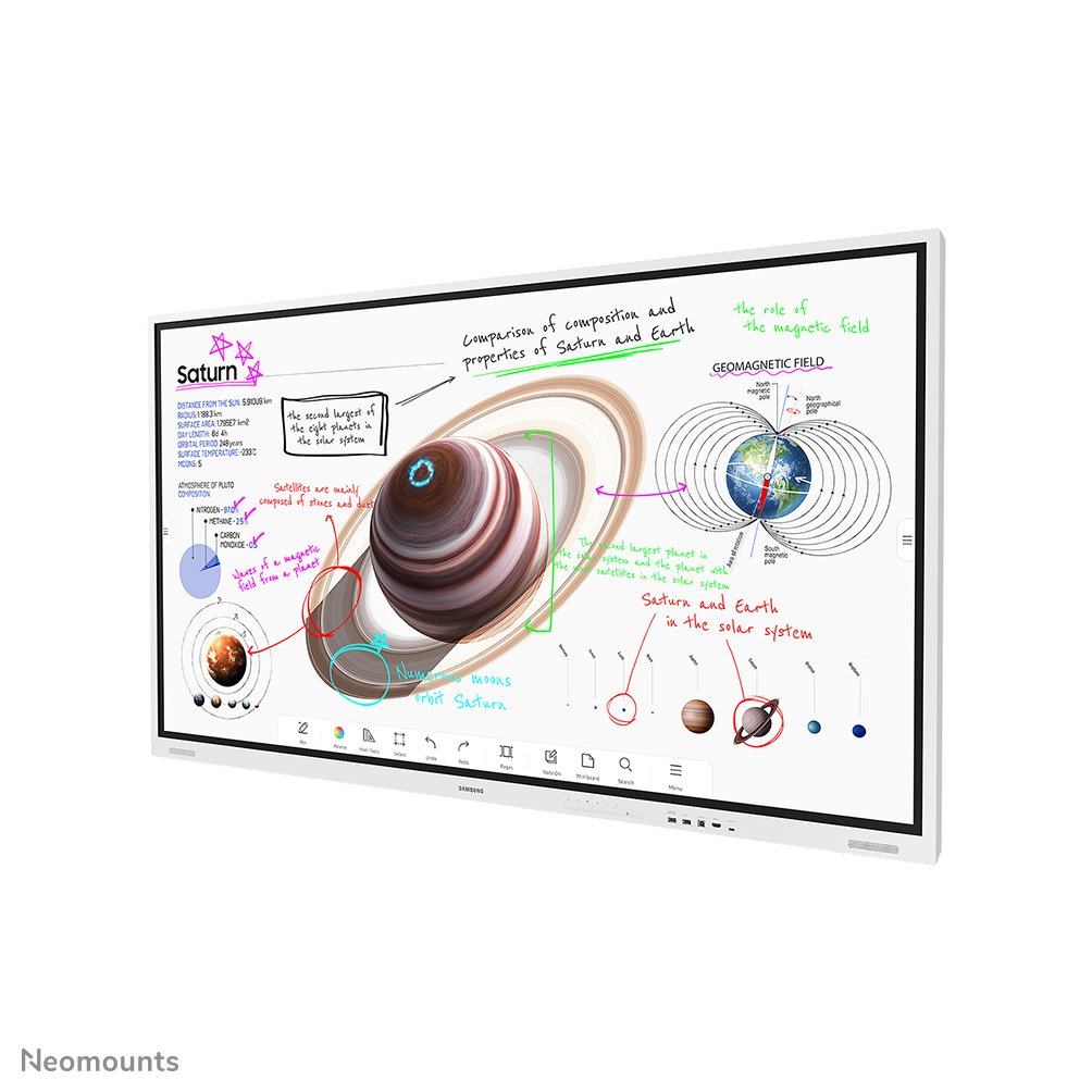 Neomounts Wandhalterung 600x400 55-75'' Drehbar Samsung Flip Negro