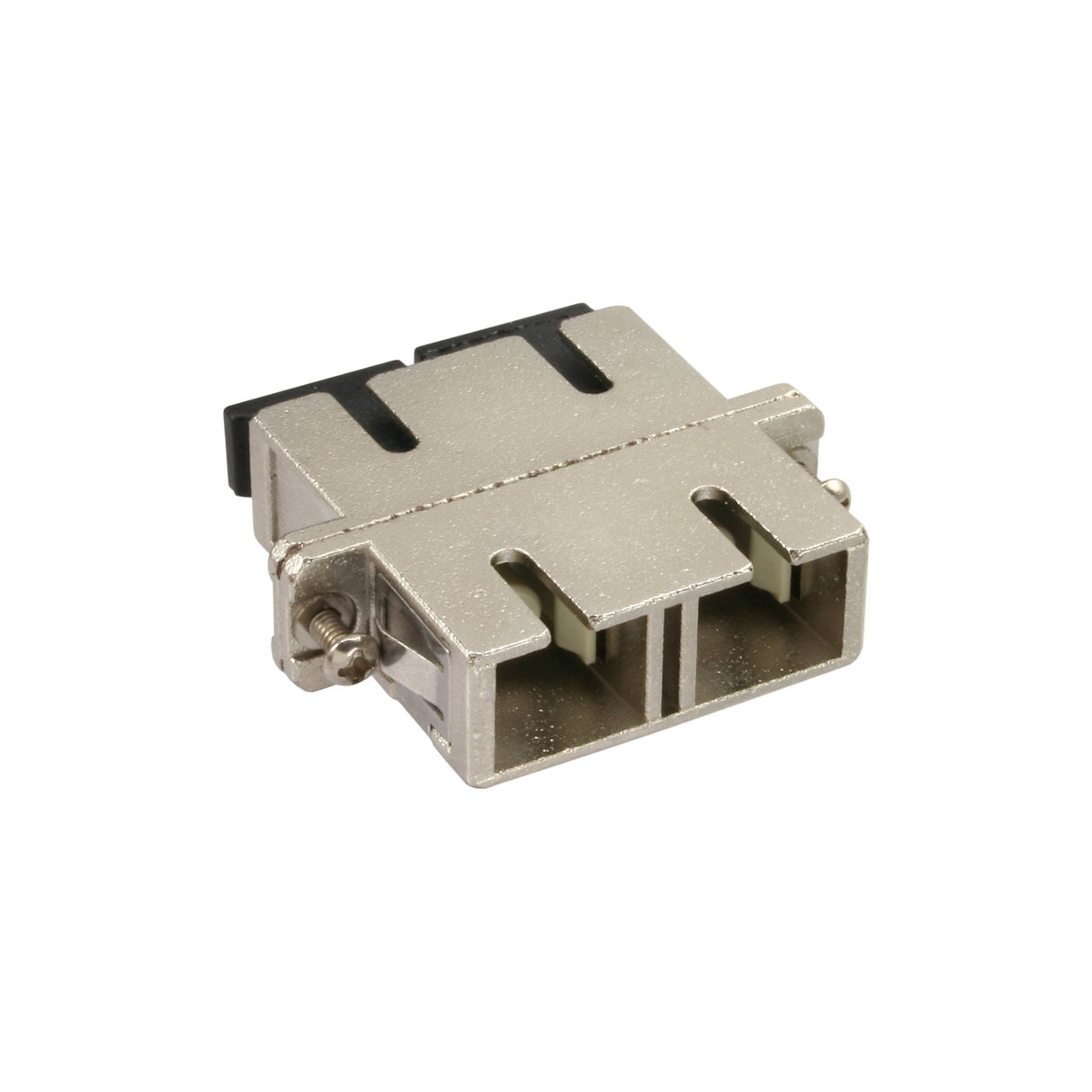 Adaptador Metálico De Fibra Óptica Inline Duplex Sc/Sc Mm Funda De Cerámica Con Brida