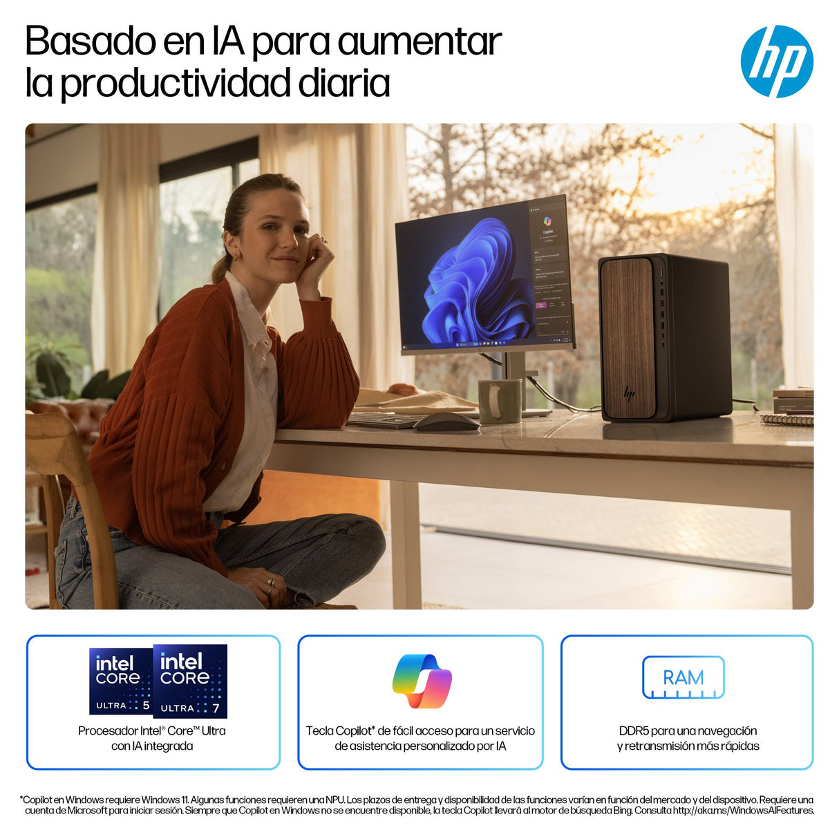 EAN 0199251181085 - HP OmniDesk Desktop AI M03-0014ns PC Intel Core Ultra 5 225 16 GB DDR5-SDRAM 1 TB SSD FreeDOS Torre AI PC imagen 8