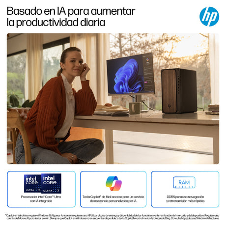 EAN 0199251181085 - HP OmniDesk Desktop AI M03-0014ns PC Intel Core Ultra 5 225 16 GB DDR5-SDRAM 1 TB SSD FreeDOS Torre AI PC imagen 8