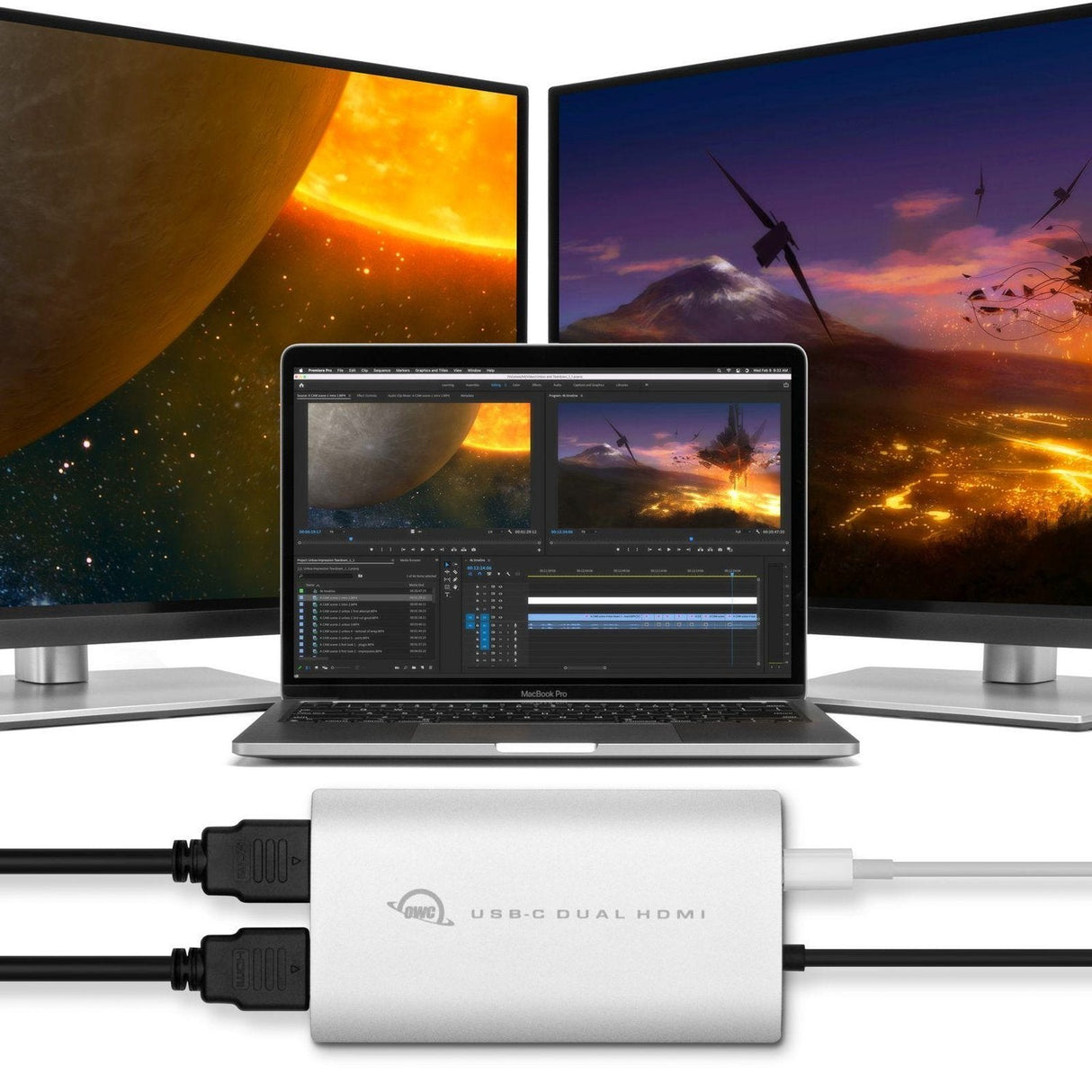Adaptador Owc Thunderbolt 3 > Doble Hdmi 4k 26 Cm Owccadpdl2hdmi