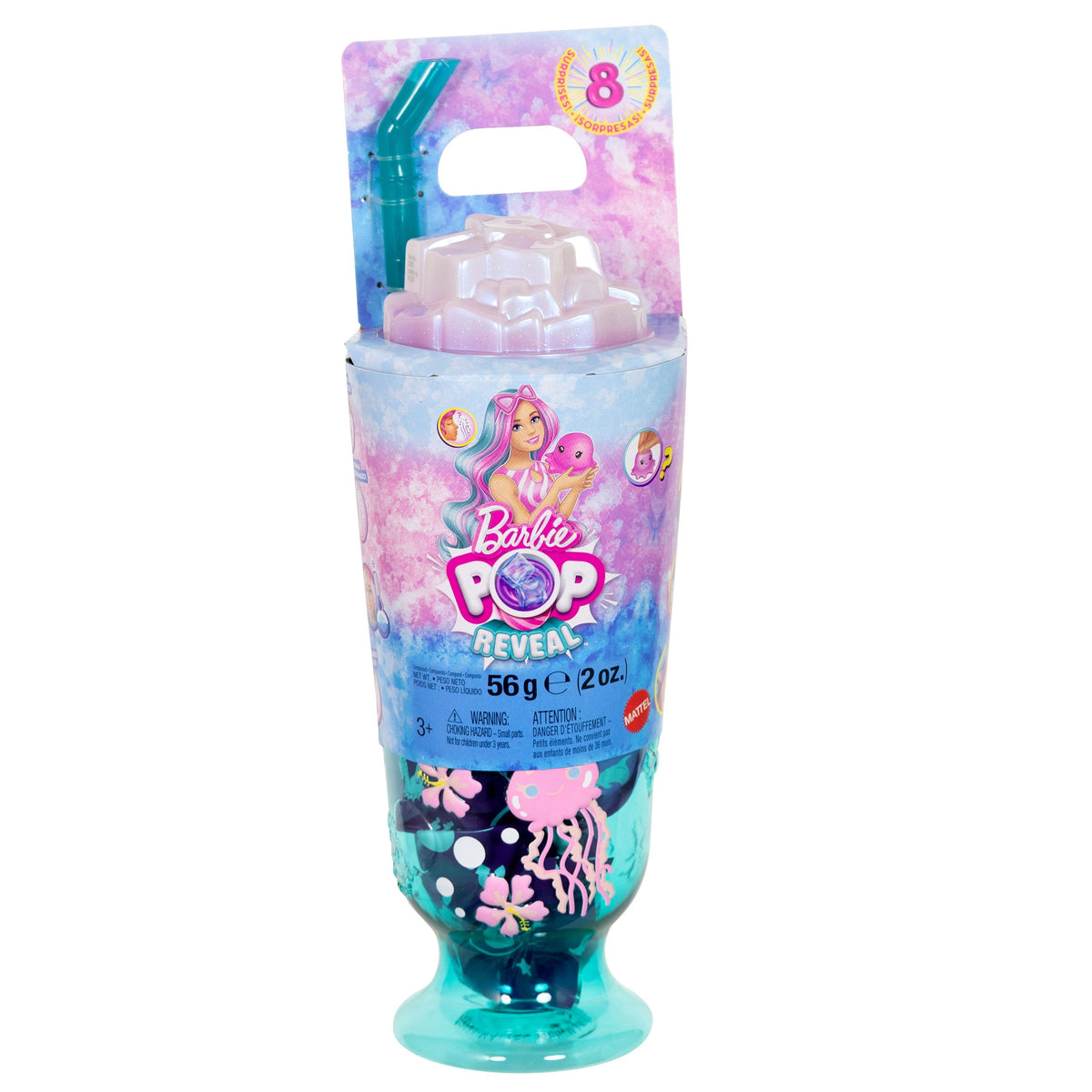 Muñeca Granizado De Mar Copa Azul Pop Reveal Barbie