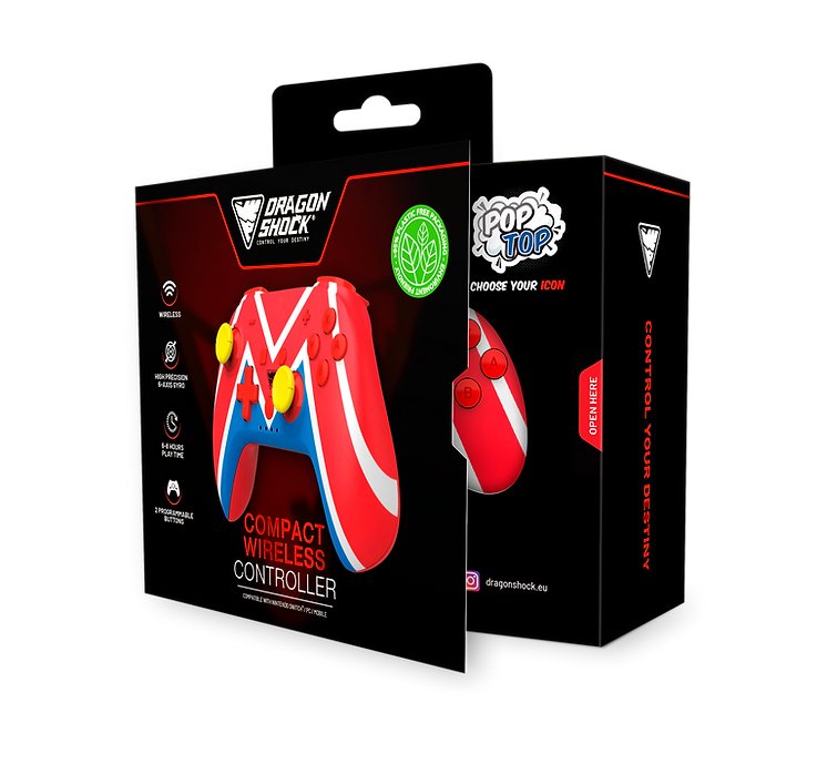 Dragonshock Poptop M Universe Mando Compacto Inalámbrico Bluetooth Para Nintendo Switch
